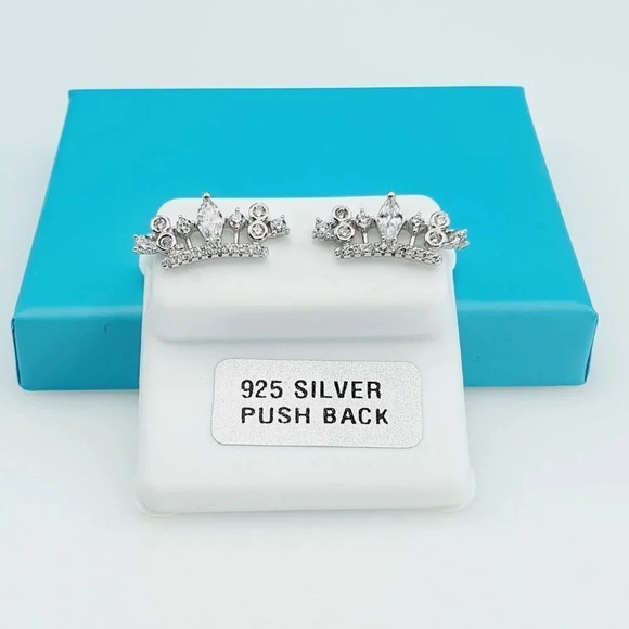 "925 Sterling Silver CZ Beautiful Earrings for Women, 1USPAR4228 - Picture 3 of 11